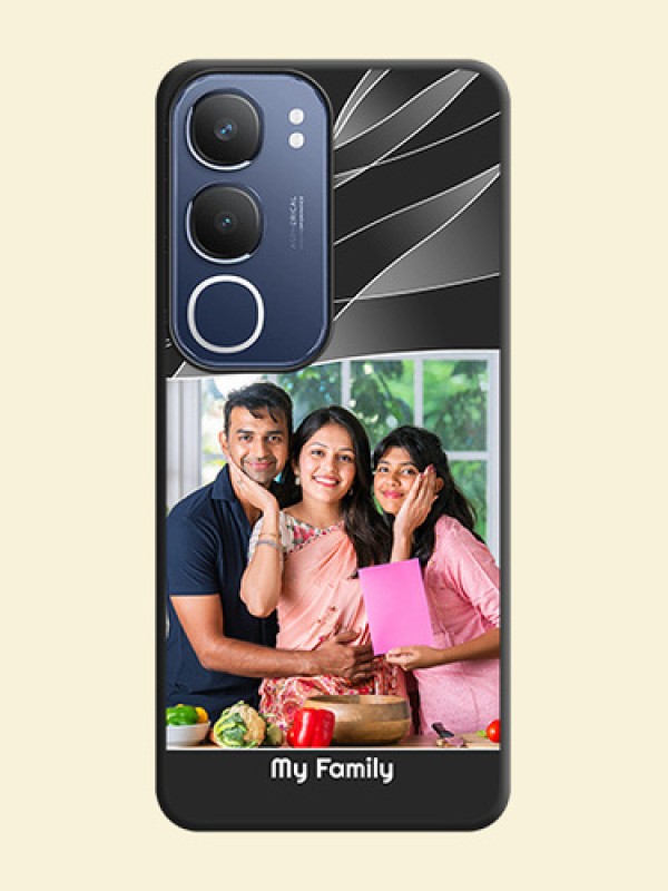 Mixed Wave Lines on Photo On Space Black Custom Soft Matte Mobile Back Cover - iQOO Z10 Lite