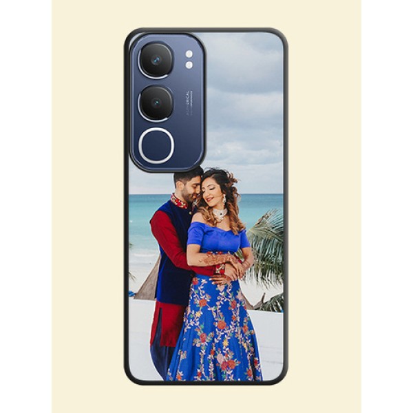 Full Single Pic Upload On Space Black Custom Soft Matte Mobile Back Cover - iQOO Z10 Lite Full Single Pic Upload On Space Black Custom Soft Matte Mobile Back Cover - iQOO Z10 Lite