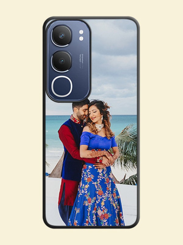Full Single Pic Upload On Space Black Custom Soft Matte Mobile Back Cover - iQOO Z10 Lite
