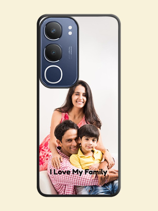 Full Single Pic Upload With Text On Space Black Custom Soft Matte Mobile Back Cover - iQOO Z10 Lite