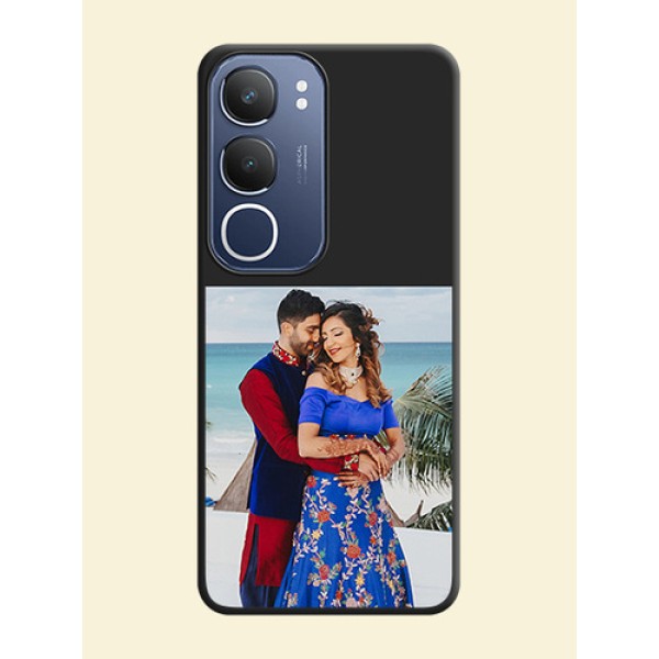Image Upload With Space Black Color On Custom Soft Matte Mobile Back Cover - Iqoo Z10 Lite Image Upload With Space Black Color On Custom Soft Matte Mobile Back Cover - Iqoo Z10 Lite