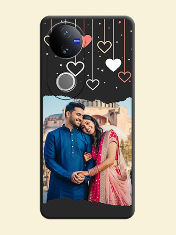 Love Hangings with Splash Wave Picture On Space Black Custom Soft Matte Mobile Back Cover - iQOO Z10R
