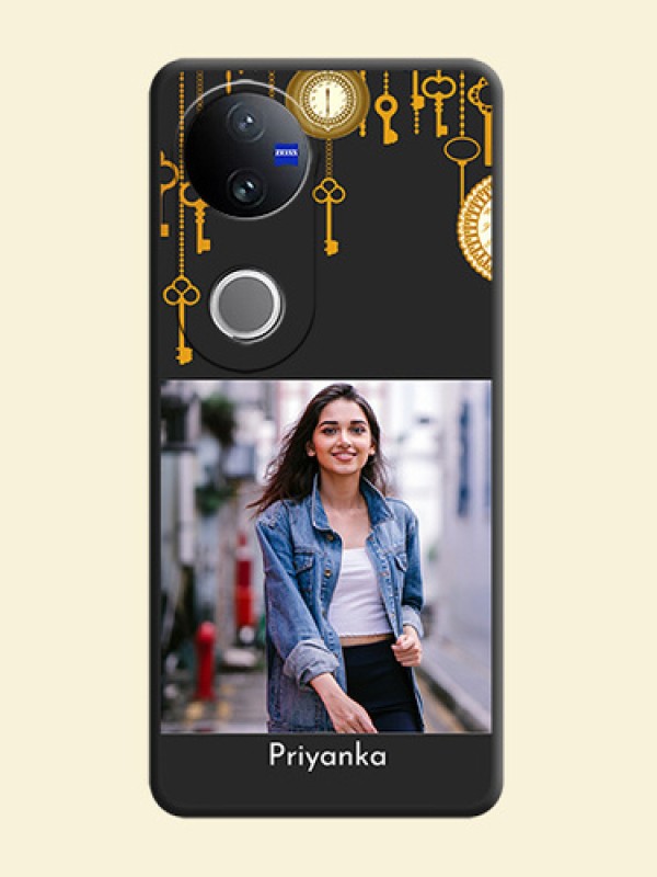 Decorative Design with Text On Space Black Custom Soft Matte Mobile Back Cover - iQOO Z10R