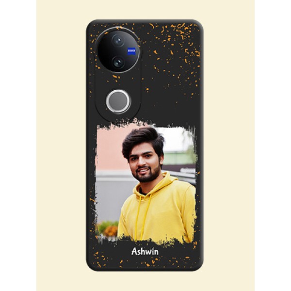 Spray Free Design on Photo On Space Black Custom Soft Matte Mobile Back Cover - iQOO Z10R