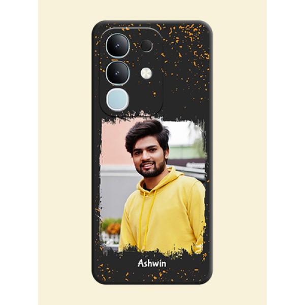 Spray Free Design on Photo On Space Black Custom Soft Matte Mobile Back Cover - iQOO Z10x 5G