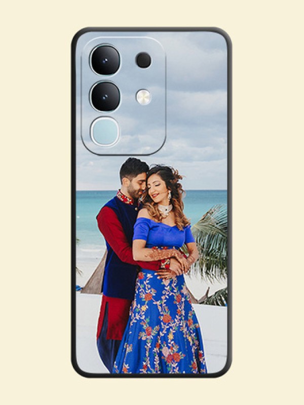 Full Single Pic Upload On Space Black Custom Soft Matte Mobile Back Cover - iQOO Z10x 5G