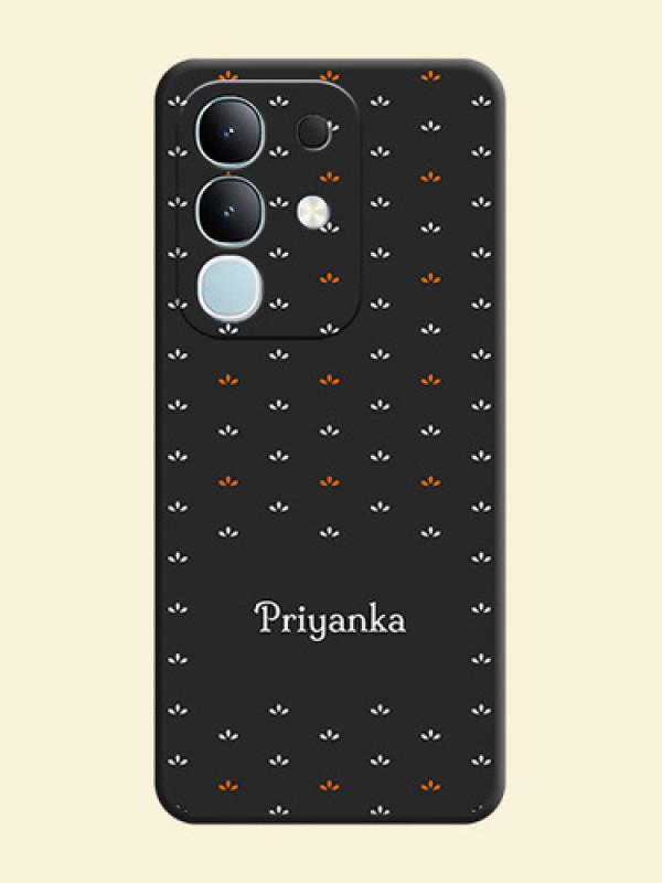 Simple Pattern With Custom Text On Space Black Custom Soft Matte Mobile Back Cover - iQOO Z10x 5G