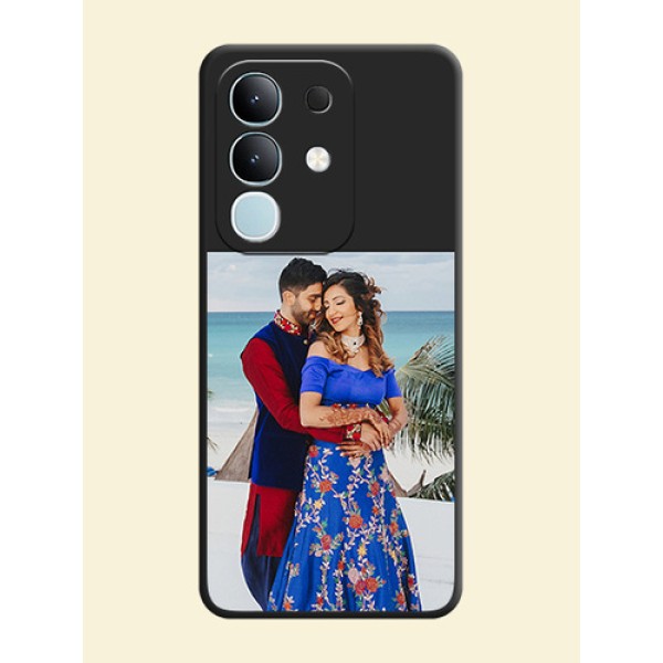 Image Upload With Space Black Color On Custom Soft Matte Mobile Back Cover - Iqoo Z10X 5G Image Upload With Space Black Color On Custom Soft Matte Mobile Back Cover - Iqoo Z10X 5G