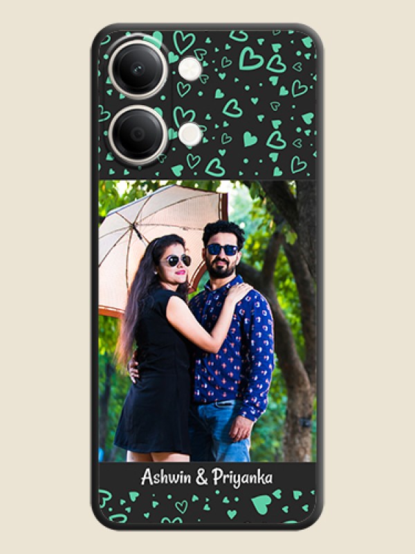 Sea Green Indefinite Love Pattern on Photo On Space Black Custom Soft Matte Mobile Back Cover - iQOO Z11 Lite 5G
