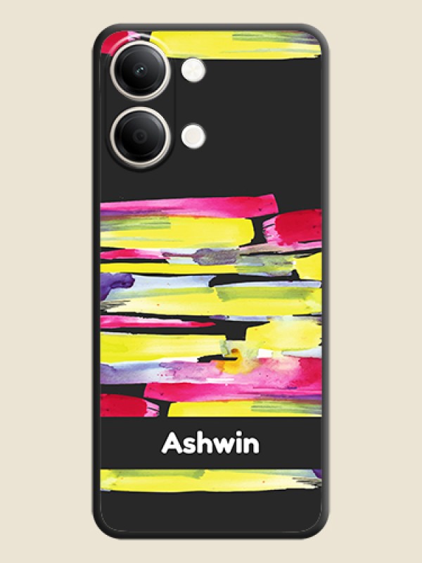 Brush Coloured On Space Black Custom Soft Matte Mobile Back Cover - iQOO Z11 Lite 5G