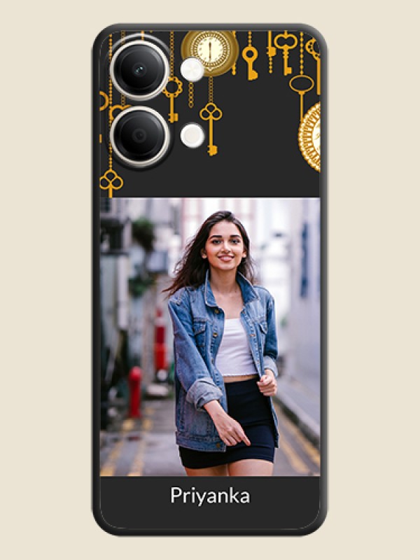 Decorative Design with Text On Space Black Custom Soft Matte Mobile Back Cover - iQOO Z11 Lite 5G