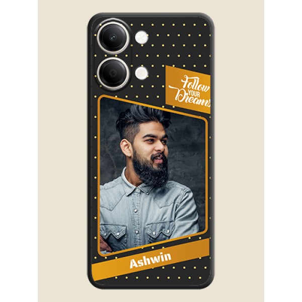 Follow Your Dreams with White Dots On Space Black Custom Soft Matte Mobile Back Cover - iQOO Z11 Lite 5G