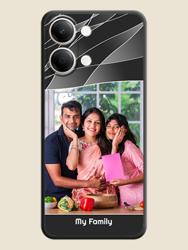 Mixed Wave Lines on Photo On Space Black Custom Soft Matte Mobile Back Cover - iQOO Z11 Lite 5G