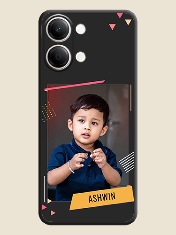 Photo Frame with Triangle Small Dots on Photo On Space Black Custom Soft Matte Mobile Back Cover - iQOO Z11 Lite 5G