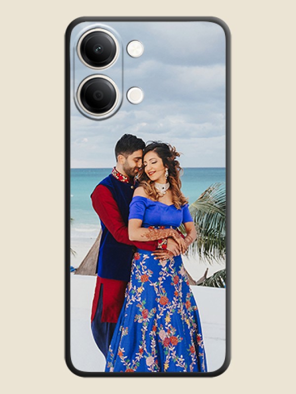 Full Single Pic Upload On Space Black Custom Soft Matte Mobile Back Cover - iQOO Z11 Lite 5G