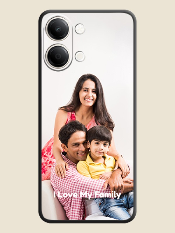 Full Single Pic Upload With Text On Space Black Custom Soft Matte Mobile Back Cover - iQOO Z11 Lite 5G
