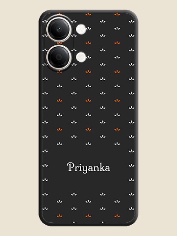 Simple Pattern With Custom Text On Space Black Custom Soft Matte Mobile Back Cover - iQOO Z11 Lite 5G