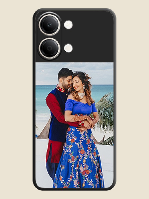Image Upload With Space Black Color On Custom Soft Matte Mobile Back Cover - iQOO Z11 Lite 5G