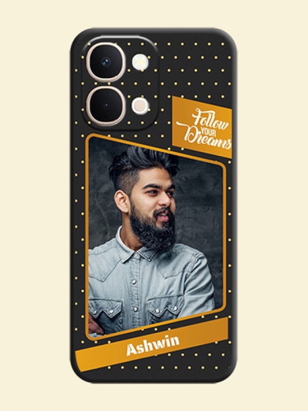 Follow Your Dreams with White Dots On Space Black Custom Soft Matte Mobile Back Cover - iQOO Z11xa 5G