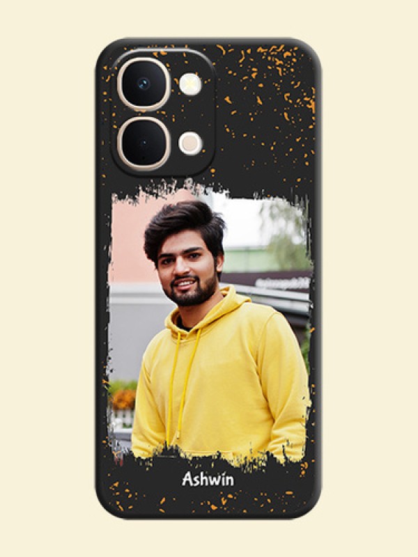 Spray Free Design on Photo On Space Black Custom Soft Matte Mobile Back Cover - iQOO Z11xa 5G
