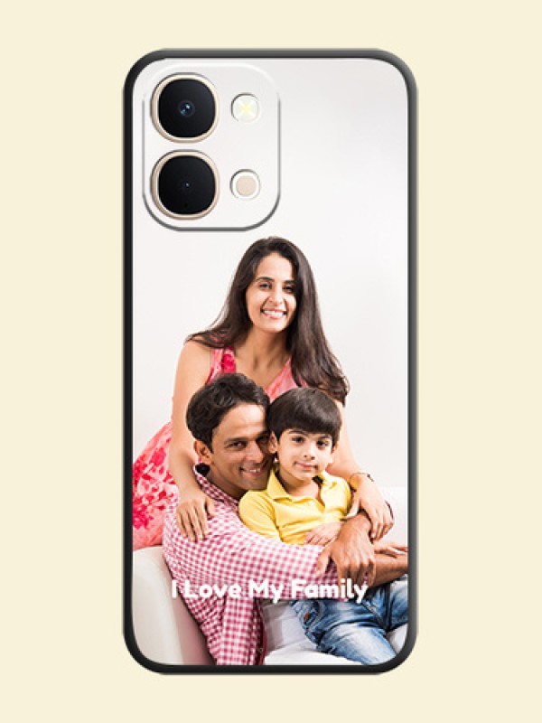 Full Single Pic Upload With Text On Space Black Custom Soft Matte Mobile Back Cover - iQOO Z11xa 5G
