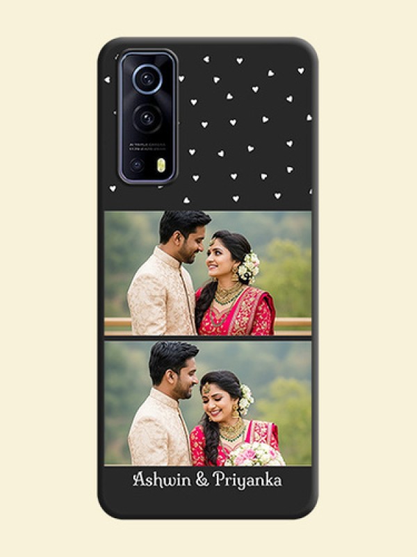 Miniature Love Symbols with Name on Space Black Custom Soft Matte Back Cover - iQOO Z3 5G