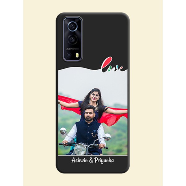Fall in Love Pattern with Picture on Photo on Space Black Soft Matte Mobile Case - iQOO Z3 5G Fall in Love Pattern with Picture on Photo on Space Black Soft Matte Mobile Case - iQOO Z3 5G