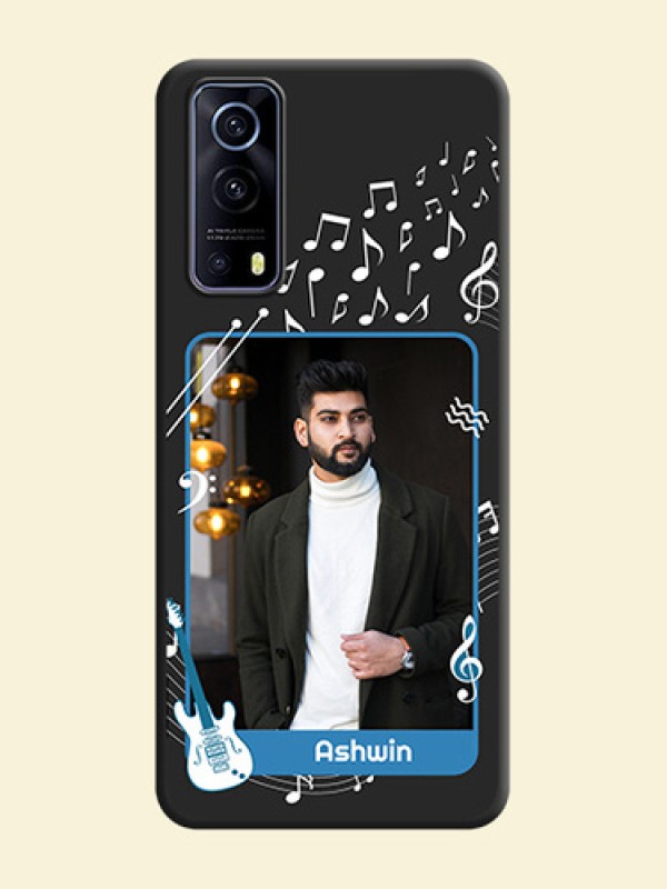 Musical Theme Design with Text on Photo on Space Black Soft Matte Mobile Case - iQOO Z3 5G