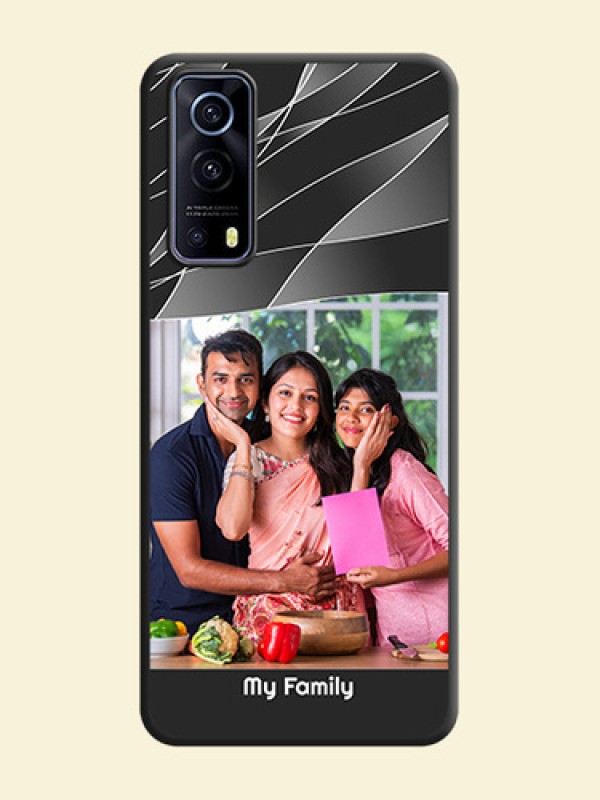 Mixed Wave Lines on Photo on Space Black Soft Matte Mobile Cover - iQOO Z3 5G