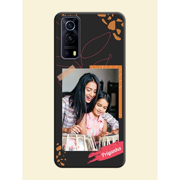 Orange Photo Frame on Space Black Custom Soft Matte Phone Back Cover - iQOO Z3 5G Orange Photo Frame on Space Black Custom Soft Matte Phone Back Cover - iQOO Z3 5G