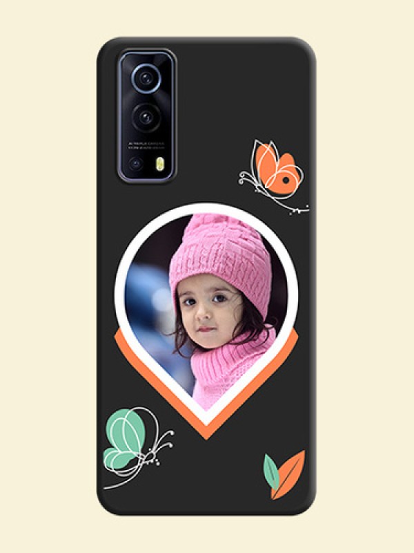Upload Pic With Simple Butterly Design On Space Black Personalized Soft Matte Phone Covers -Iqoo Z3 5G