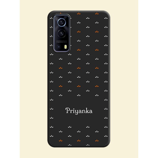 Simple Pattern With Custom Text On Space Black Personalized Soft Matte Phone Covers -Iqoo Z3 5G Simple Pattern With Custom Text On Space Black Personalized Soft Matte Phone Covers -Iqoo Z3 5G