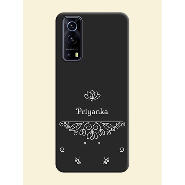 Lotus Garden Custom Text On Space Black Personalized Soft Matte Phone Covers -Iqoo Z3 5G Lotus Garden Custom Text On Space Black Personalized Soft Matte Phone Covers -Iqoo Z3 5G
