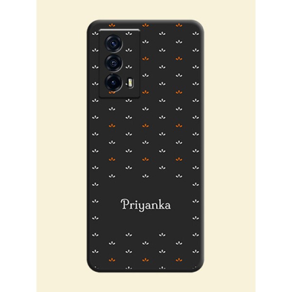 Simple Pattern With Custom Text On Space Black Personalized Soft Matte Phone Covers -Iqoo Z5 5G Simple Pattern With Custom Text On Space Black Personalized Soft Matte Phone Covers -Iqoo Z5 5G