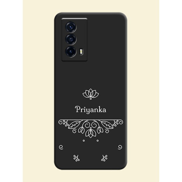 Lotus Garden Custom Text On Space Black Personalized Soft Matte Phone Covers -Iqoo Z5 5G Lotus Garden Custom Text On Space Black Personalized Soft Matte Phone Covers -Iqoo Z5 5G