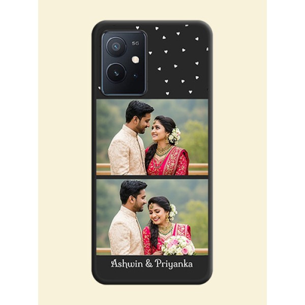 Miniature Love Symbols with Name on Space Black Custom Soft Matte Back Cover - iQOO Z6 5G Miniature Love Symbols with Name on Space Black Custom Soft Matte Back Cover - iQOO Z6 5G