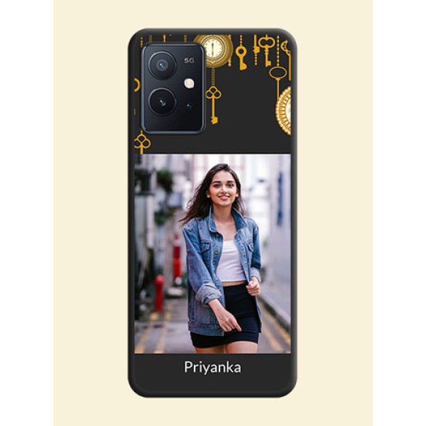 Decorative Design with Text on Space Black Custom Soft Matte Back Cover - iQOO Z6 5G Decorative Design with Text on Space Black Custom Soft Matte Back Cover - iQOO Z6 5G