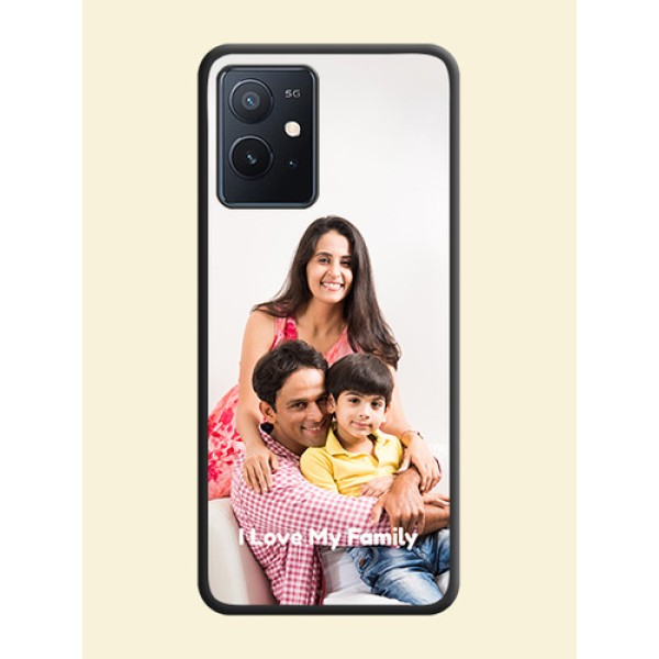 Full Single Pic Upload With Text On Space Black Personalized Soft Matte Phone Covers -Iqoo Z6 5G Full Single Pic Upload With Text On Space Black Personalized Soft Matte Phone Covers -Iqoo Z6 5G