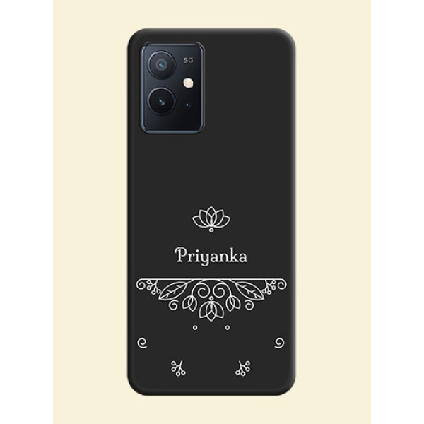 Lotus Garden Custom Text On Space Black Personalized Soft Matte Phone Covers -Iqoo Z6 5G Lotus Garden Custom Text On Space Black Personalized Soft Matte Phone Covers -Iqoo Z6 5G