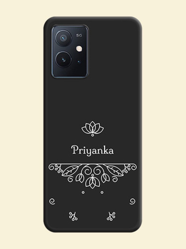 Lotus Garden Custom Text On Space Black Personalized Soft Matte Phone Covers -Iqoo Z6 5G