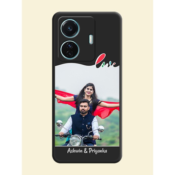 Fall in Love Pattern with Picture on Photo on Space Black Soft Matte Mobile Case - iQOO Z6 Pro 5G Fall in Love Pattern with Picture on Photo on Space Black Soft Matte Mobile Case - iQOO Z6 Pro 5G