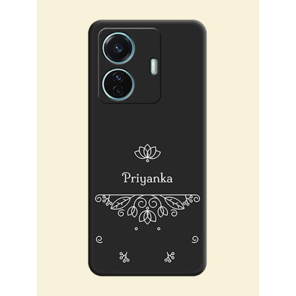 Lotus Garden Custom Text On Space Black Personalized Soft Matte Phone Covers -Iqoo Z6 Pro 5G Lotus Garden Custom Text On Space Black Personalized Soft Matte Phone Covers -Iqoo Z6 Pro 5G