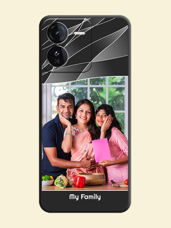 Mixed Wave Lines on Photo On Space Black Custom Soft Matte Mobile Back Cover - iQOO Z9 5G