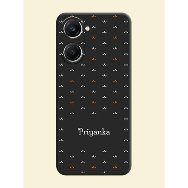 Simple Pattern With Custom Text On Space Black Custom Soft Matte Mobile Back Cover - iQOO Z9 Lite 5G Simple Pattern With Custom Text On Space Black Custom Soft Matte Mobile Back Cover - iQOO Z9 Lite 5G