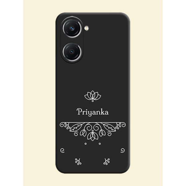 Lotus Garden Custom Text On Space Black Custom Soft Matte Mobile Back Cover - iQOO Z9 Lite 5G Lotus Garden Custom Text On Space Black Custom Soft Matte Mobile Back Cover - iQOO Z9 Lite 5G