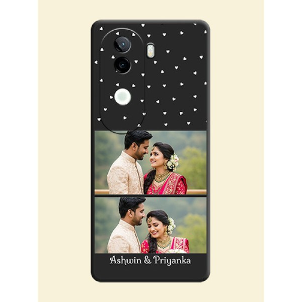 Miniature Love Symbols with Name On Space Black Custom Soft Matte Mobile Back Cover - iQOO Z9s 5G Miniature Love Symbols with Name On Space Black Custom Soft Matte Mobile Back Cover - iQOO Z9s 5G