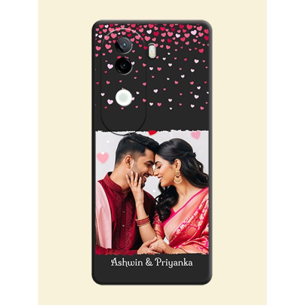 Fall in Love with Your Partner on Photo On Space Black Custom Soft Matte Mobile Back Cover - iQOO Z9s 5G Fall in Love with Your Partner on Photo On Space Black Custom Soft Matte Mobile Back Cover - iQOO Z9s 5G