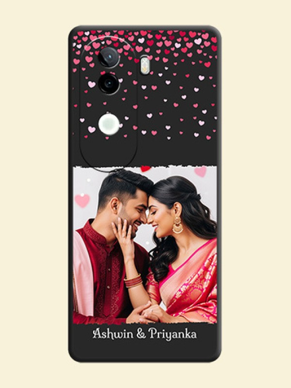 Fall in Love with Your Partner on Photo On Space Black Custom Soft Matte Mobile Back Cover - iQOO Z9s 5G