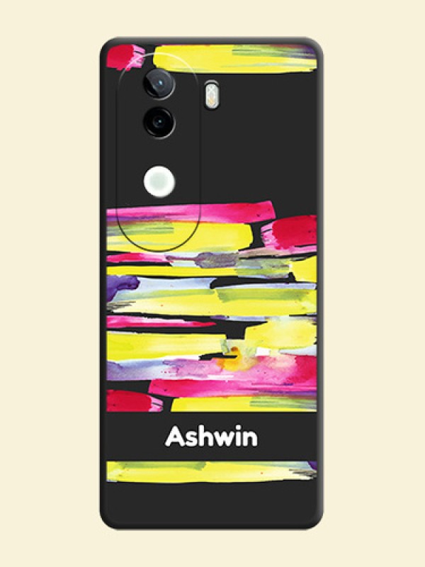 Brush Coloured On Space Black Custom Soft Matte Mobile Back Cover - iQOO Z9s 5G