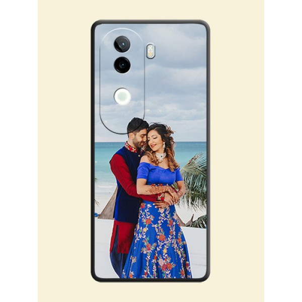 Full Single Pic Upload On Space Black Custom Soft Matte Mobile Back Cover - iQOO Z9s 5G Full Single Pic Upload On Space Black Custom Soft Matte Mobile Back Cover - iQOO Z9s 5G